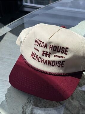 Huega House Two-Tone Beige and Burgundy Merchandise Cap